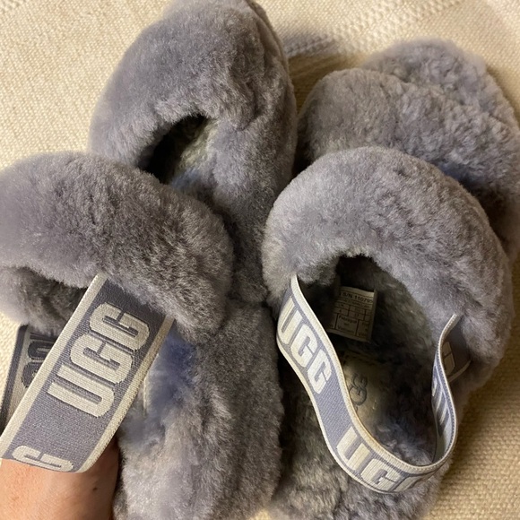 UGG classic slippers oh yeah! Grey size 5.5 - Picture 14 of 16